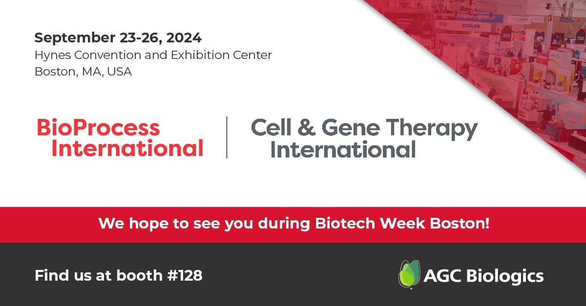 Join AGC Biologics at Biotech Week in Boston, September 23-26, 2024 