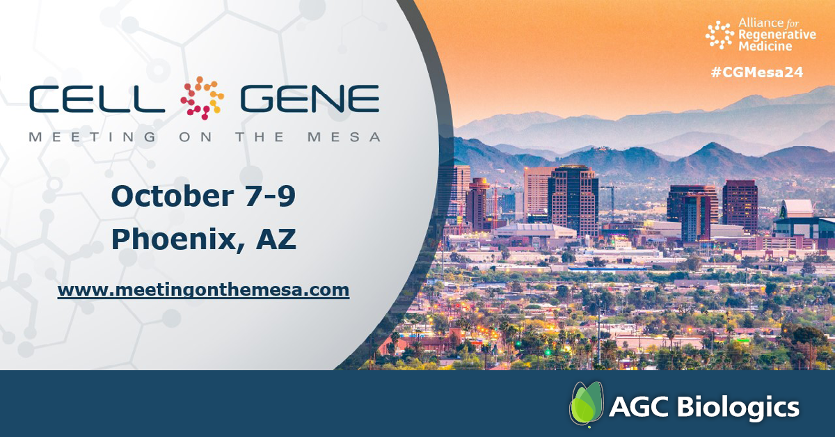 Join AGC Biologics on October 7-9 in Phoenix, Arizona for the Meeting on the Mesa.