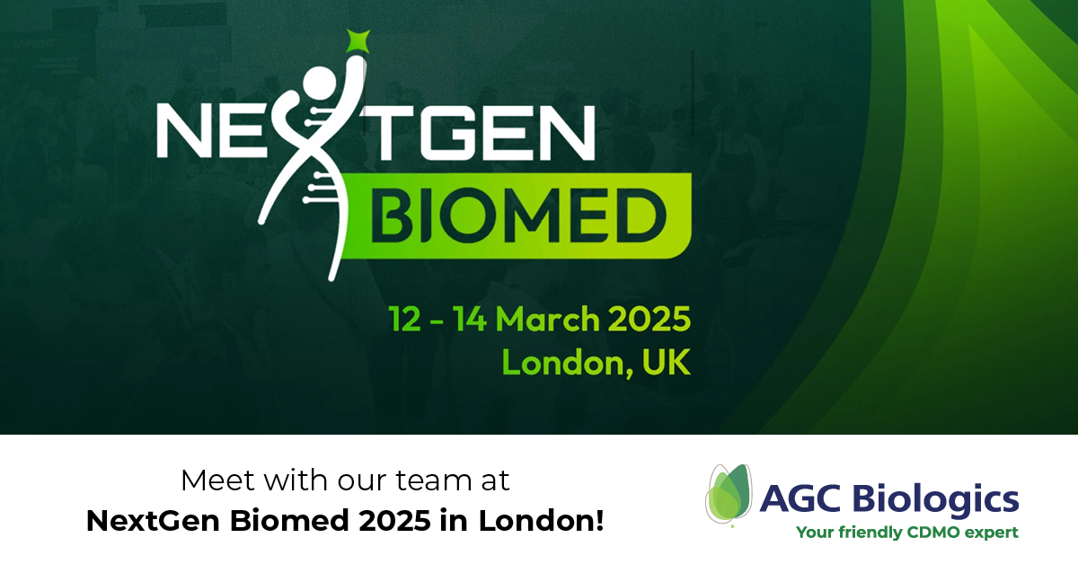 Join AGC Biologics at NextGen Biomed in London, March 12-14, 2025.