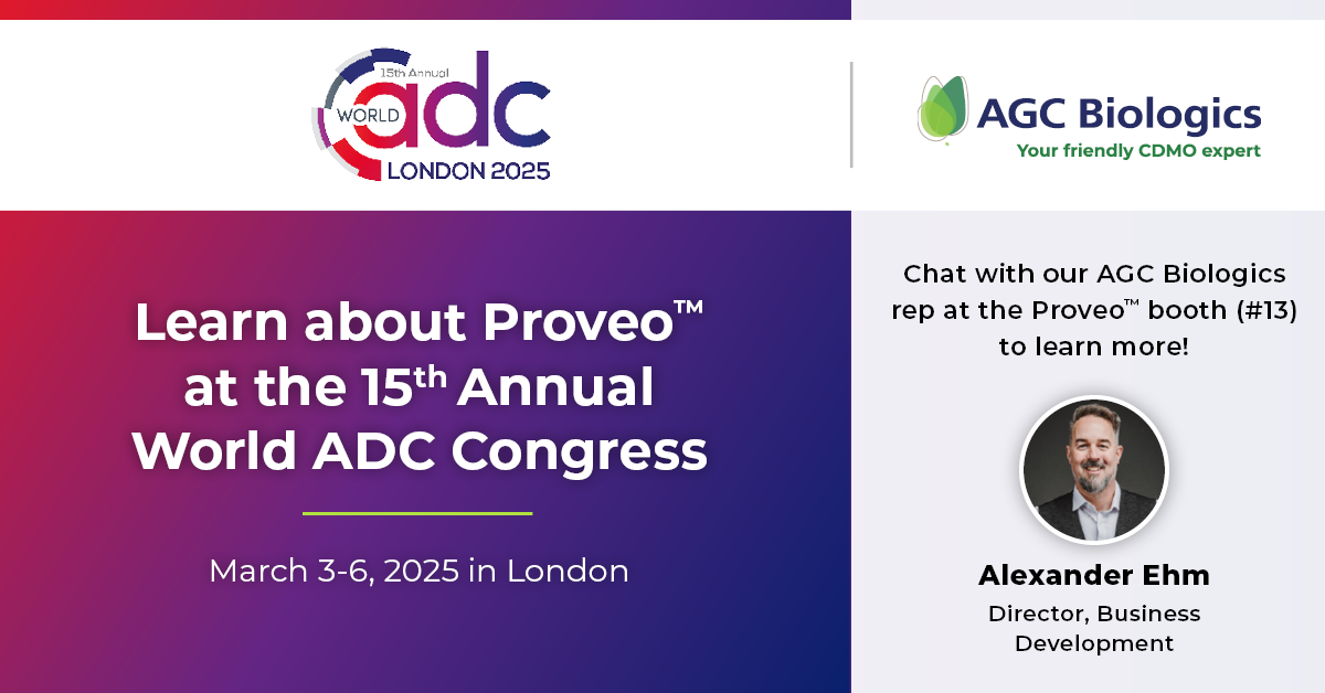 Join AGC Biologics at the World ADC Day event in London on March 3-6, 2025!